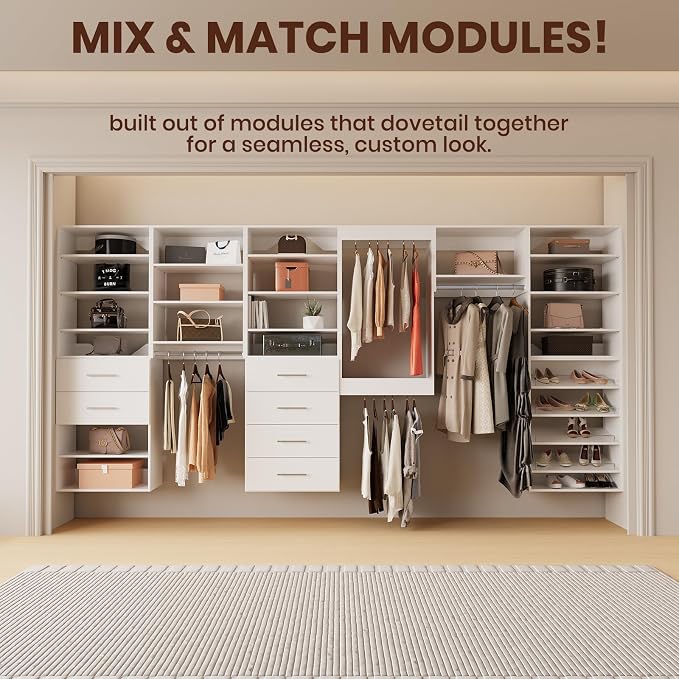 ROOMTEC Modular Closet System, Wooden Tower - Image 4