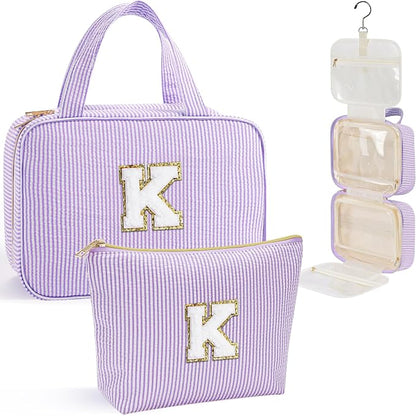YOOLIFE Initial Toiletry Bag Travel Makeup Bag by YOOLIFE