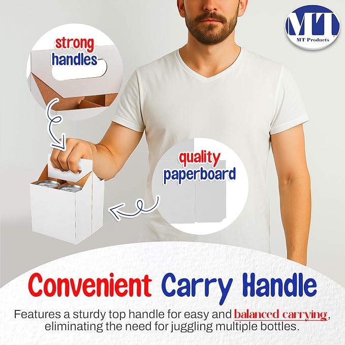 MT Products White 4 Bottle Holder 12 oz. - Image 3