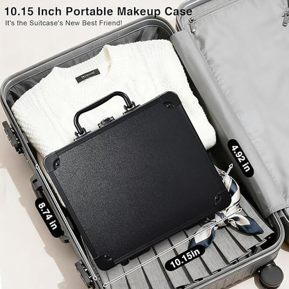 Makeup Case with Magnetic Lighted Mirror Makeup Organizer Box Travel Cosmetic - Image 6