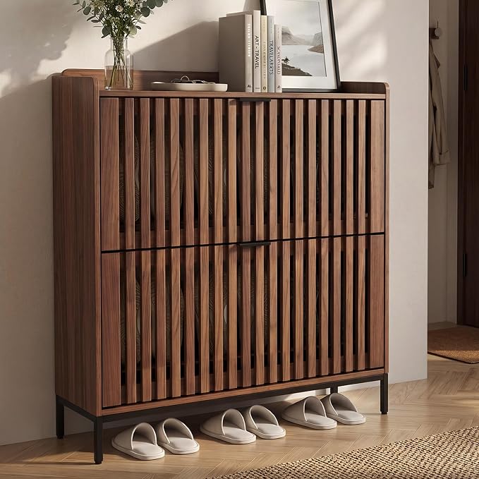 Shoe Cabinet for Entryway, Slim Freestanding Shoe Rack Organizer - Image 6