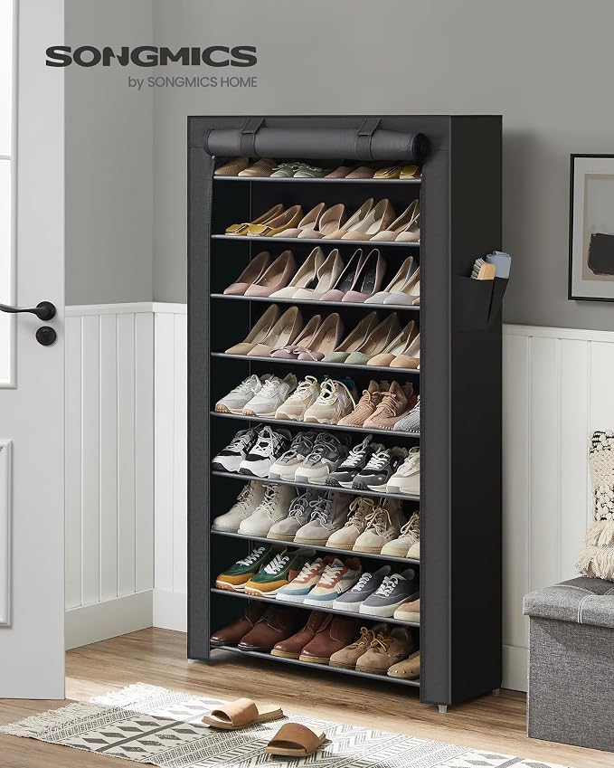 SONGMICS 10-Tier Shoe Rack, Shoe Storage Cabinet - Image 2