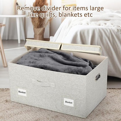75 Quart Extra Large Decorative Collapsible Storage Bins - Image 6