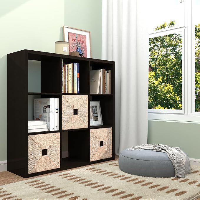 [2026 Wooden Thick Frame 9 Cube Storage Organizer Shelf - Image 8