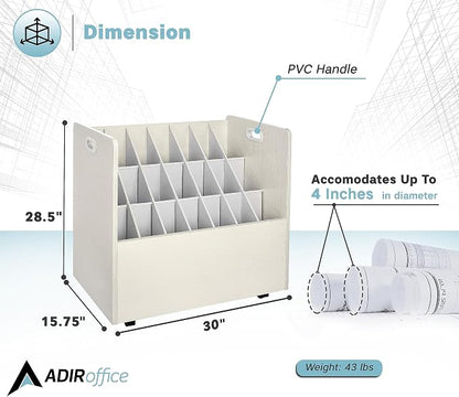 AdirOffice Adir Blue Print Storage Organizer - Image 2