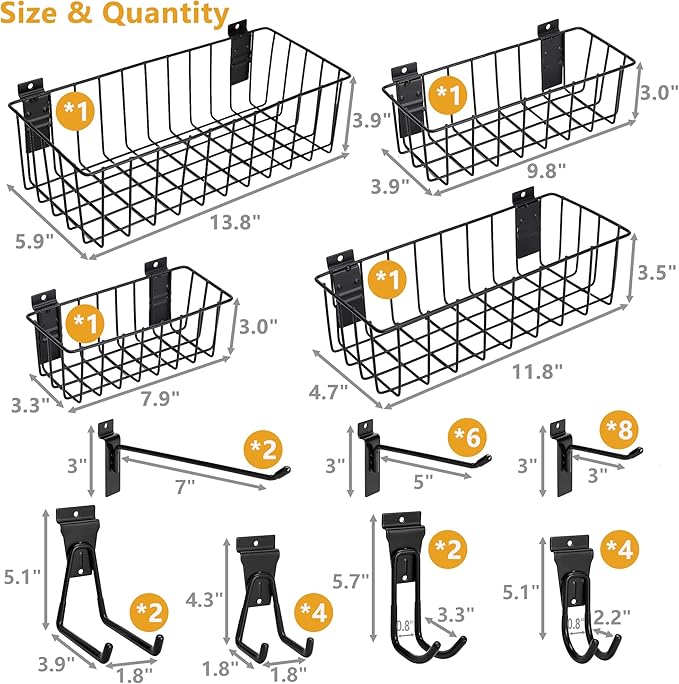 Heavy-Duty Slatwall Baskets and Hooks - Image 2