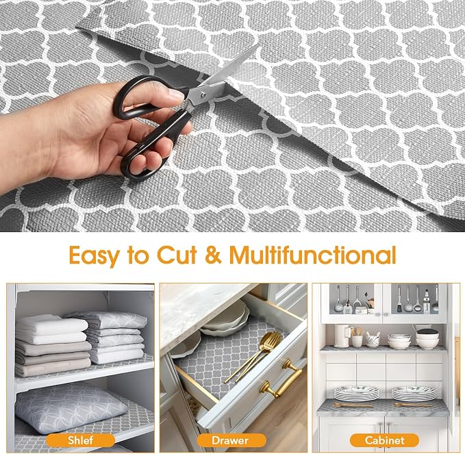 Shelf and Drawer Liner for Kitchen Cabinets Non-Adhesive, Strong Grip Non-Slip - Image 5
