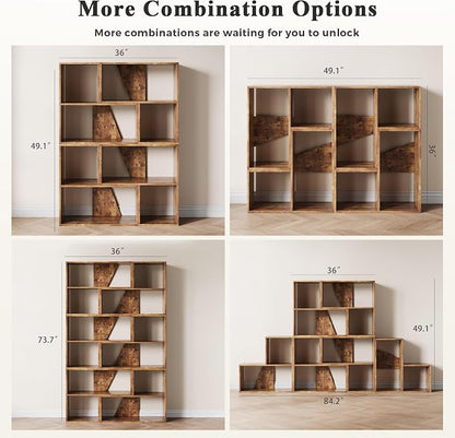 MapleGrace 6 Cube Storage Organizer, Wooden Storage Shelves Bookcase - Image 8