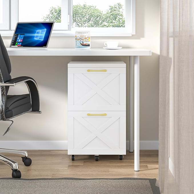 Halitaa Farmhouse 2 Drawer Small File Cabinet - Image 2