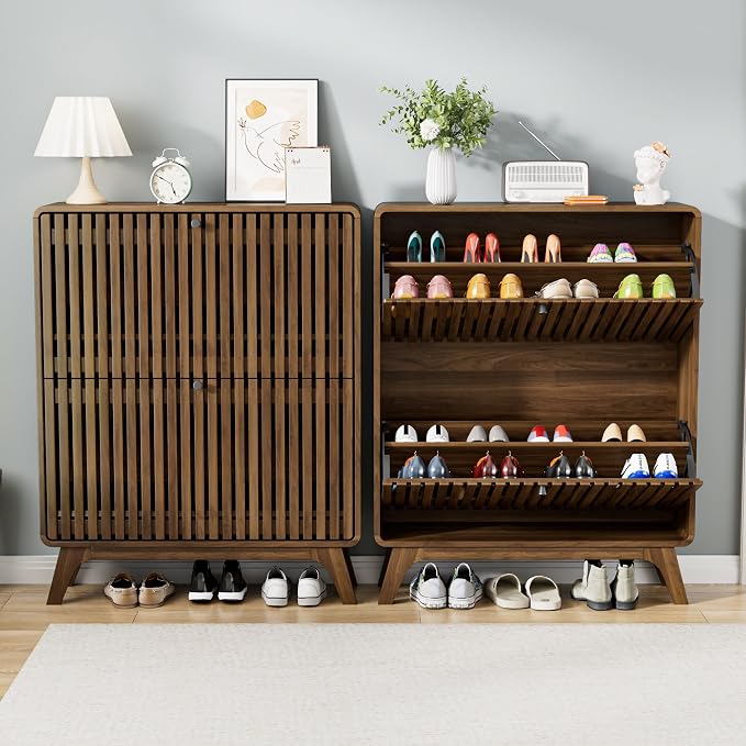 Jluomei Fluted Narrow Shoe Cabinet - Image 7