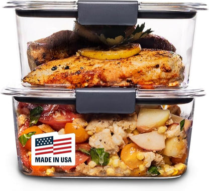 Rubbermaid Brilliance BPA-Free Food Storage Containers, Medium Deep, 4.7 Cup by Rubbermaid