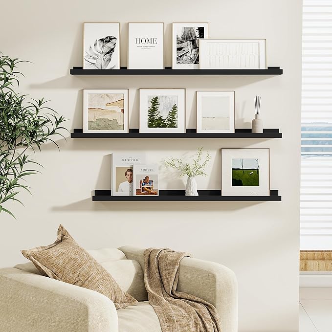 Fun Memories Picture Ledge Shelf, 24 Inch Picture Shelves - Image 5