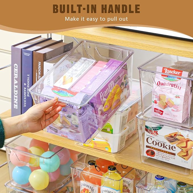 6 Pack Clear Storage Bins with Lids, 7 Quart Stackable Storage Boxes - Image 4