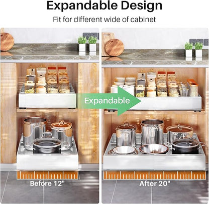 Pull out Cabinet Organizer, Expandable Heavy Duty Slide out Drawers Fixed - Image 4
