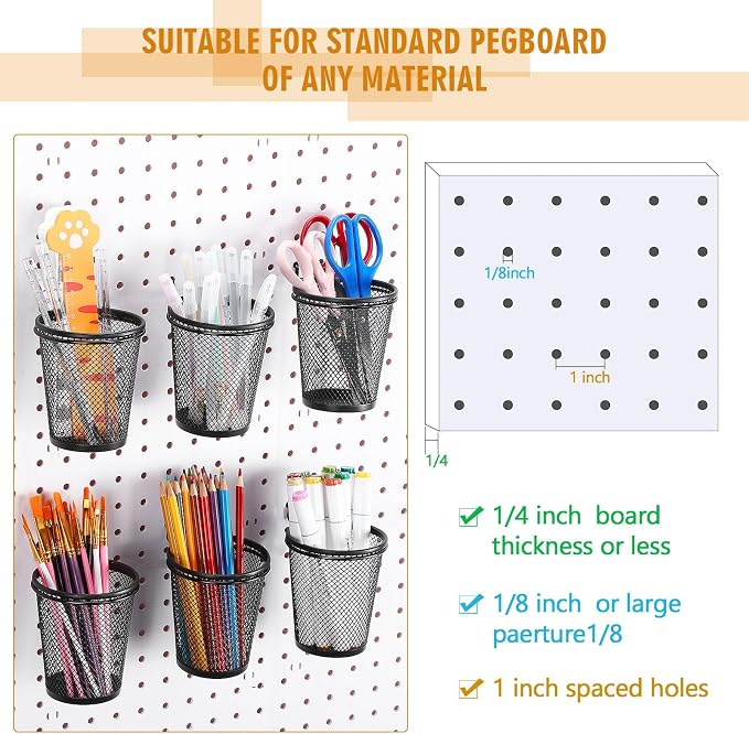 Spakon 6 Sets Pegboard Cups - Image 4