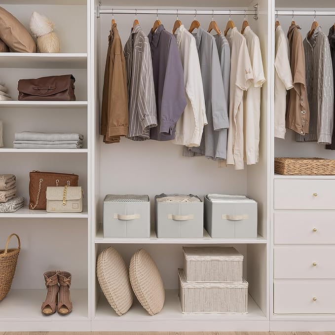 StorageWorks Storage Baskets for Shelves, Foldable Fabric Closet Storage Bins - Image 3