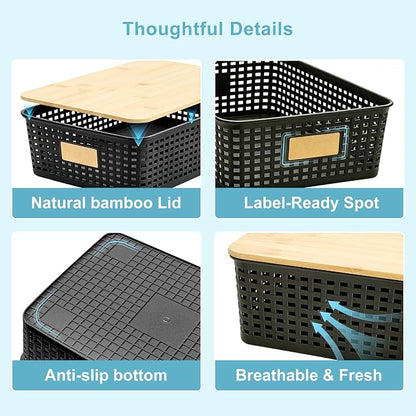 Bagnizer 4 Pack Plastic Storage Bins - Image 8