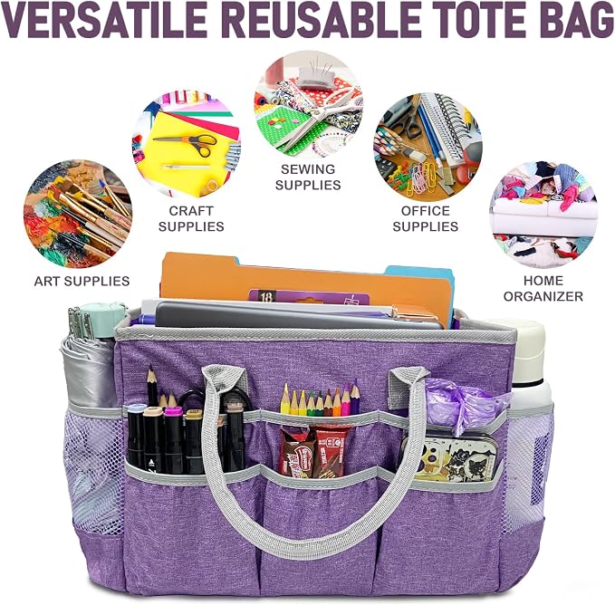 Cupohus Water-Resistant Art Organizer Tote Bag - Image 7