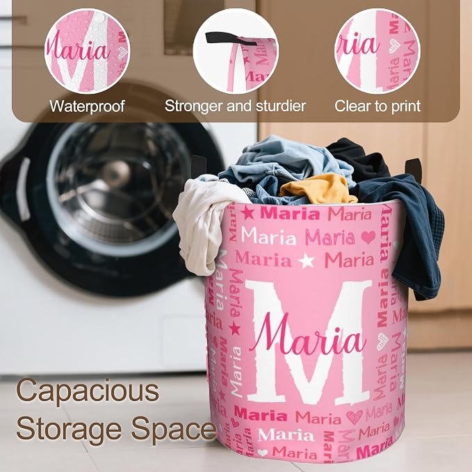 Custom Name Laundry Hamper, Personalized Laundry Baskets - Image 4