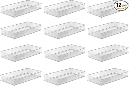 YBM HOME Silver Mesh Drawer Cabinet and or Shelf Organizer Bins, School Supply by YBMHome