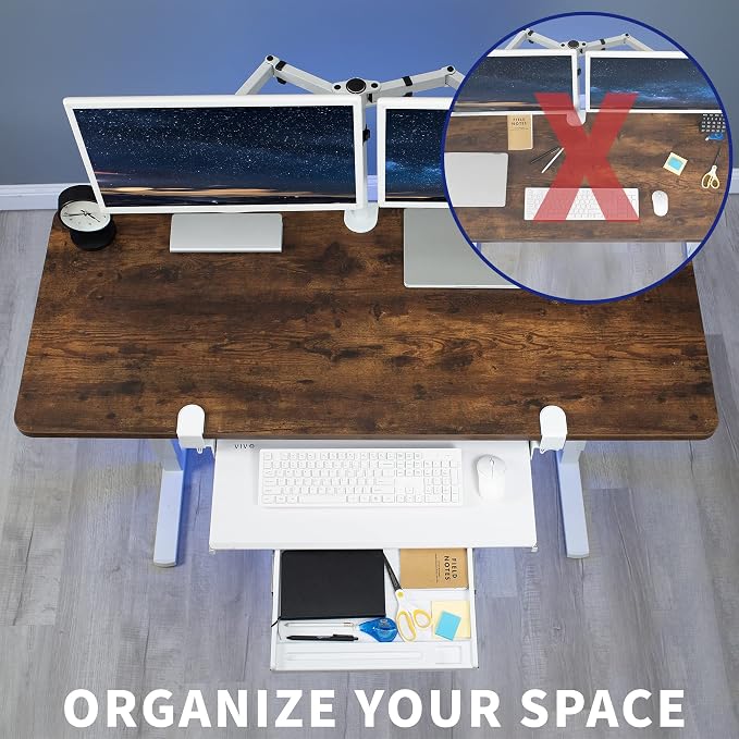 VIVO Large Keyboard Tray Under Desk Pull Out Platform - Image 2