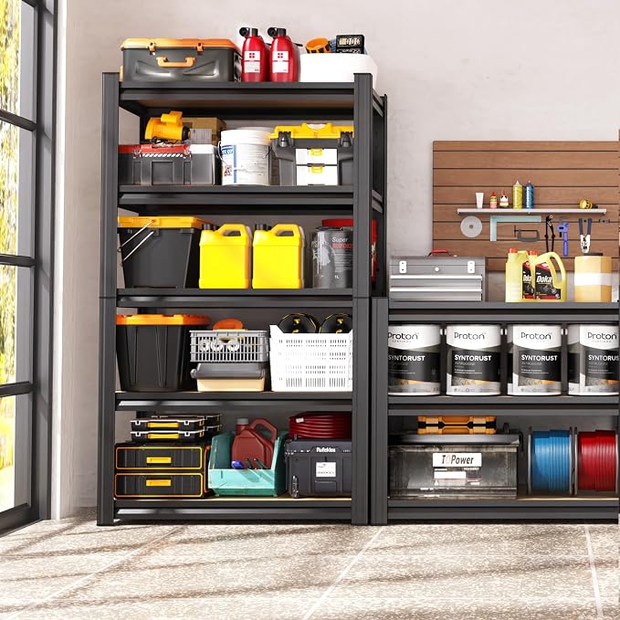 Garage Shelving Heavy Duty 5-Tier Storage Shelves, Adjustable Shelving Unit - Image 2