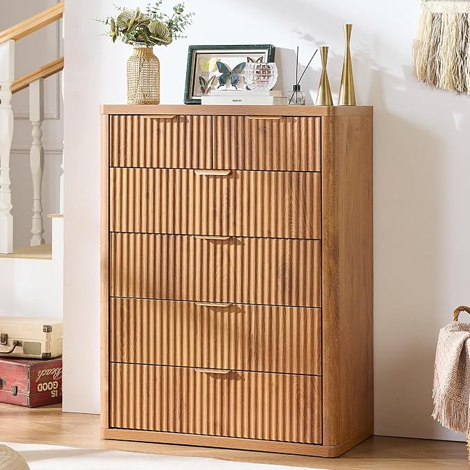LEYAOYAO Fluted 6 Drawers Dresser - Image 8