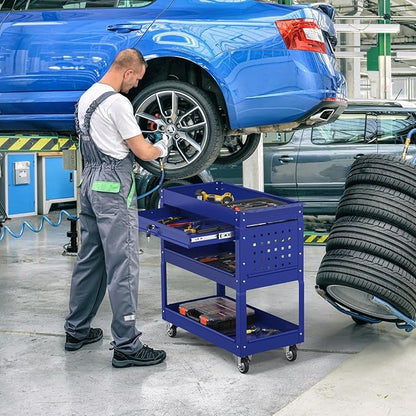 3 Tier Rolling Tool Cart on Wheels, 550 LBS Tool Cart - Image 6
