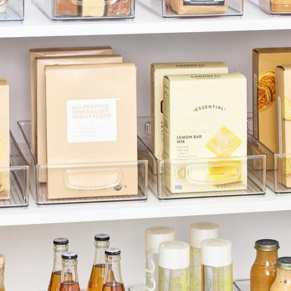iDesign Stackable Clear Plastic Extra Long Pantry Organizers, - Image 3
