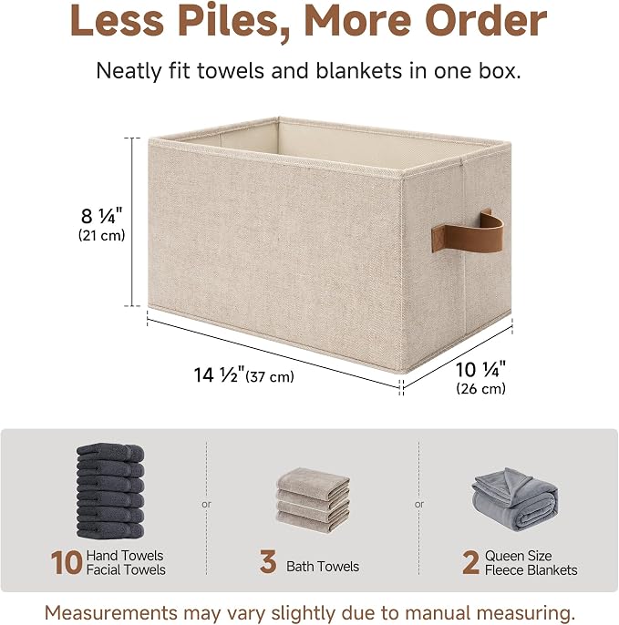 SroageWorks Storage Baskets for Shelves, Foldable Fabric Closet Storage Bins - Image 4