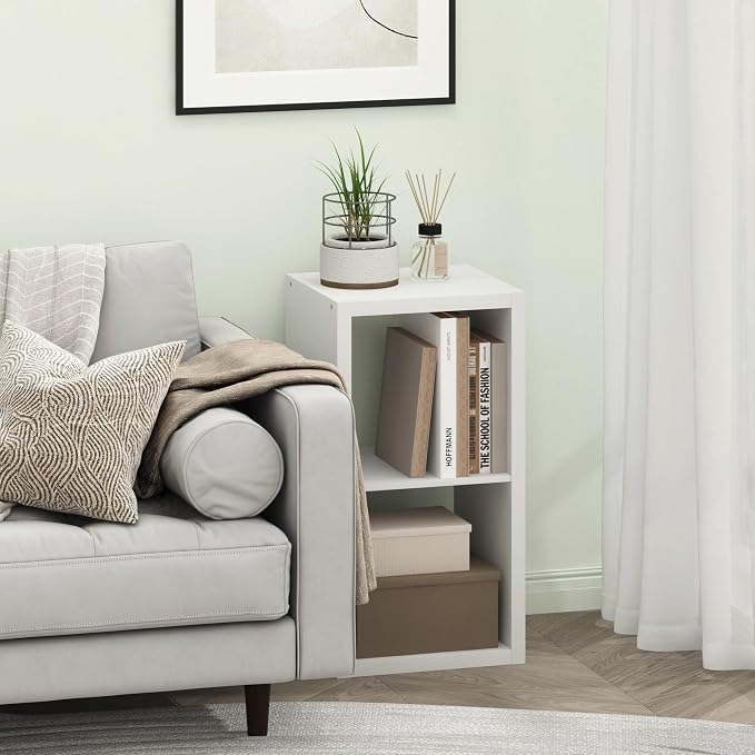 Furinno Cubicle Book Shelf, 2-Cube Bookshelf, Extra Thick Frame Horizontally & by Furinno-FitsYourSpaceFitsYourBudget