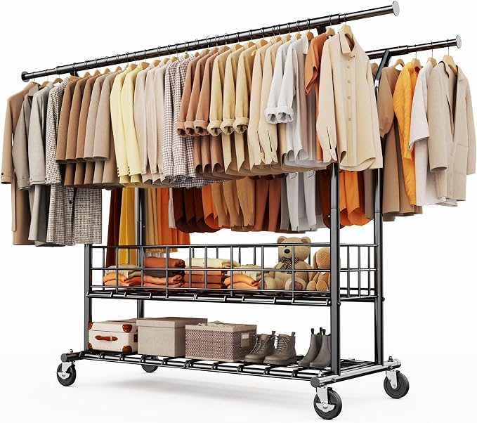 HOKEEPER Heavy Duty Clothes Rack Load 625 LBS, Clothing Rack by HOKEEPER