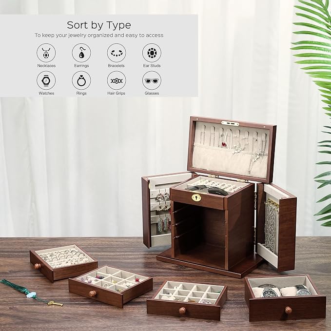 wooden Jewelry Box and Organizer - Image 6
