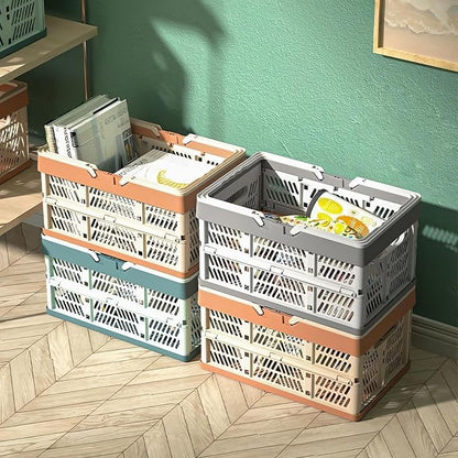 Collapsible Crate Milk Crates for Storage Plastic shopping basket 20L for - Image 4