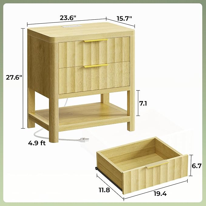Huuger 27.6 Inch Tall Night Stand - Image 2