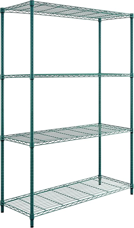Quantum Storage Systems RWR72-2430LDP Adjustable Wire Green Epoxy 4 Shelves 72" by QuantumStorageSystems
