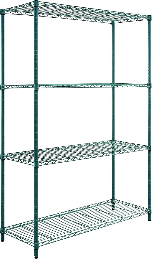 Quantum Storage Systems RWR72-2442LDP Adjustable Wire Green Epoxy 4 Shelves 72" by QuantumStorageSystems