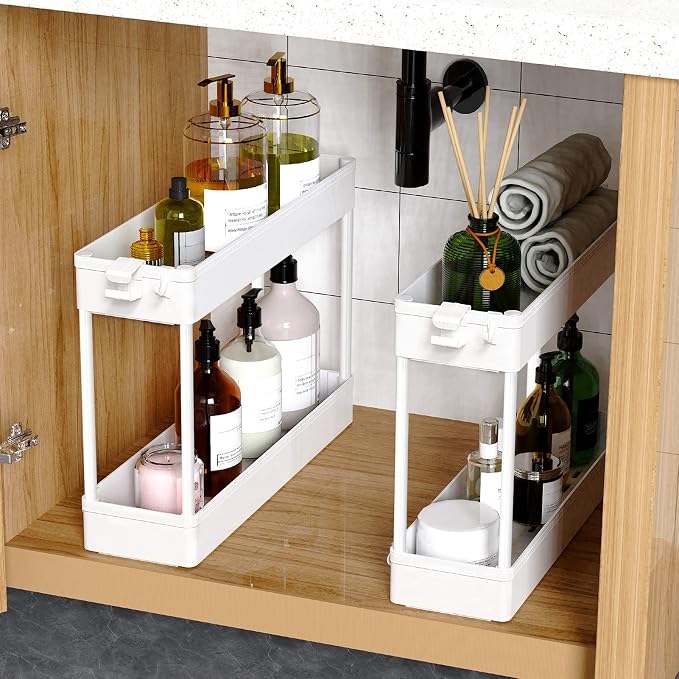 SPACEKEEPER Slim Rolling Storage Cart, 4 Tier Bathroom Cart Organizer, Mobile - Image 5