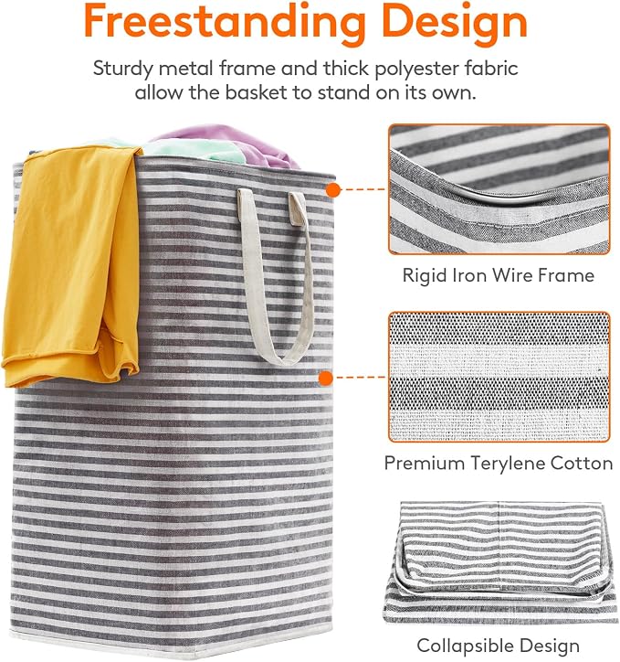Lifewit 4 Pack Laundry Basket 80L Each, Collapsible Clothes Hamper - Image 2