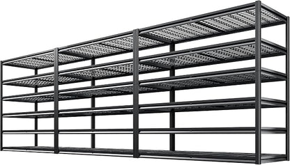 REIBII 3500LBS Garage Shelving, Adjustable Storage Shelves Heavy Duty, 6 Tier by REIBII