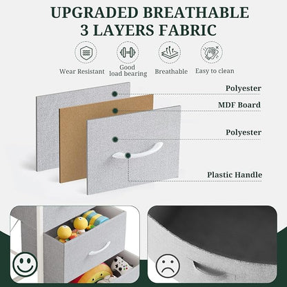 4 Drawers Dresser for Bedroom Fabric Storage Tower - Image 6