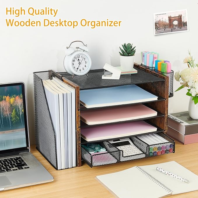 Wood Desk Organizers and Accessories - Image 2