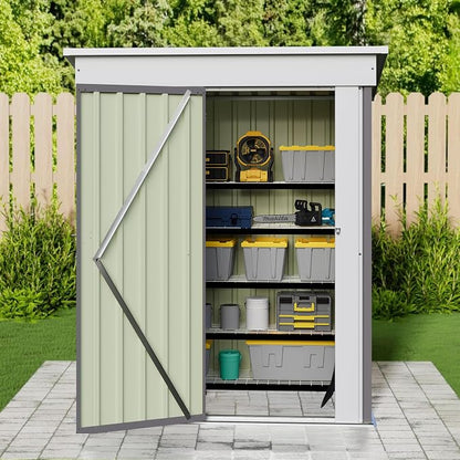 JUMMICO Metal Outdoor Storage Shed 5 x 3 FT Metal Shed - Image 8