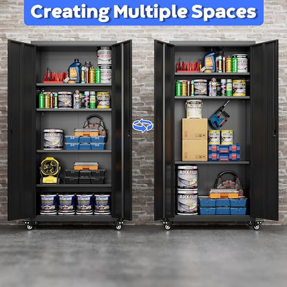 73" H Metal Garage Storage Cabinet - Image 7