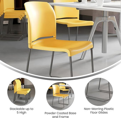 Flash Furniture HERCULES Series 880 lb. Capacity Yellow Full Back Contoured - Image 4
