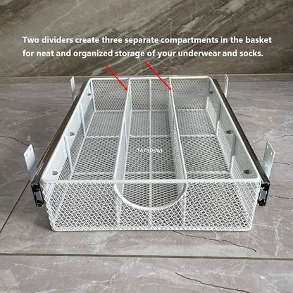 Pull Out Closet Drawer for Clothes | Sliding Wire Basket for Wardrobe Cabinets - Image 3