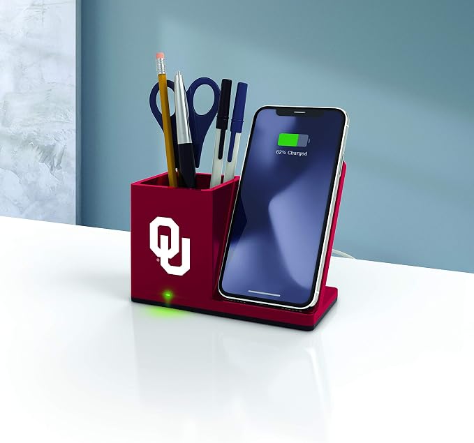 SOAR NCAA Unisex Cell Phone Wireless Charging Stand and Desktop Organizer - Image 2