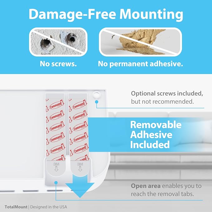 TotalMount Hole-Free Remote Holder – Eliminates The Need to Drill Holes in Your - Image 4