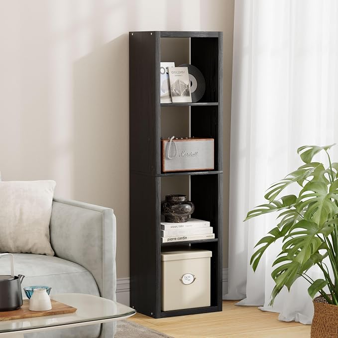 4 Cube Storage Organizer Single Row, Cube Shelf by JPIZISO