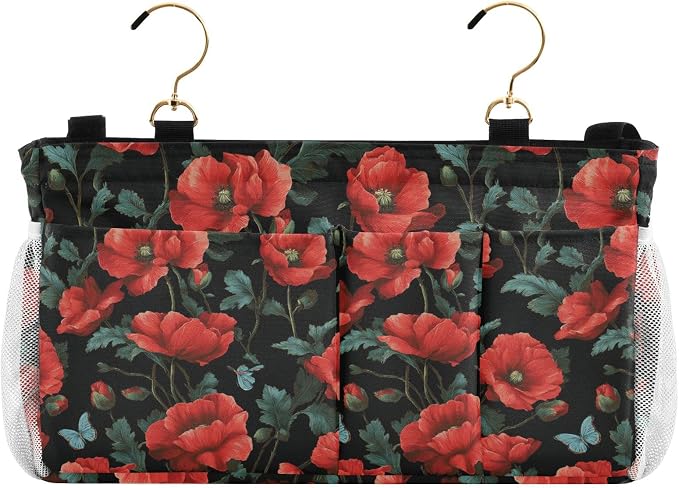 Poppy Butterfly Leaf Bedside Caddy by QwThum